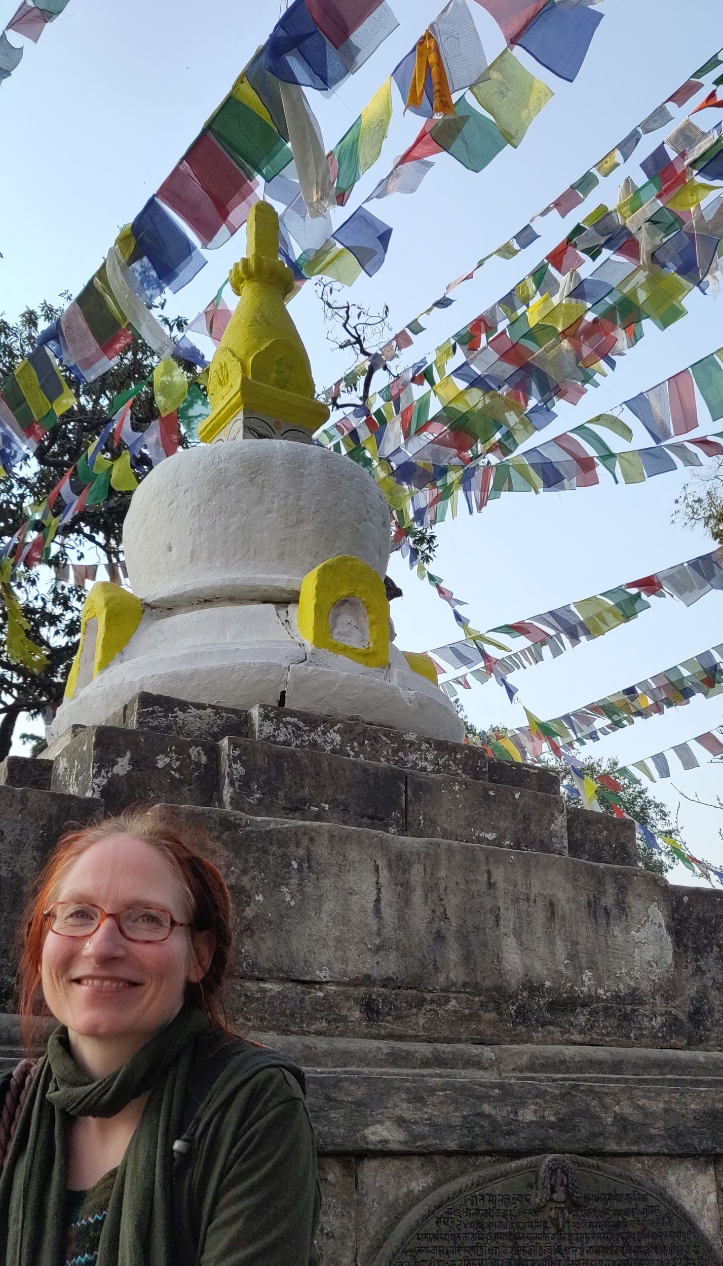 Viele Gebetsfahnen am Swayambhunath (Monkey Tempel) in Kathmandu, Nepal